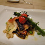 バローレ - 魚料理　積丹のイサキ、ホッキ　野菜