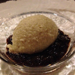 f - ばっけのジェラートとエスプレッソのジュレ！