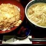 Yuuraku - 日替り定食800円(カツ丼セット)