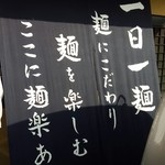 つけそば屋 麺楽 - 201602外観・垂幕