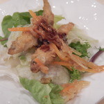 西菜亭 - アミューズ　ワカサギの揚げ物サラダ