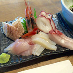 地酒BAR 山新 - H28.01.03 刺身 盛り合せ(1人前)