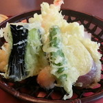 おすしやさん魚忠 - ネギトロ丼セットの天ぷら