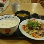 松屋 - 豚肉とタップリ冬野菜炒め