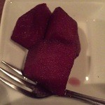 Bar Lasile  - H28.2 お通し りんごの赤ワイン漬け