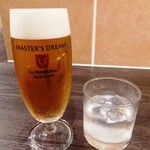 ビストロ サイトウ - 生ビールと出水（芋）ロック