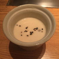 鉄板焼き あおやま - 新玉ねぎのスープ