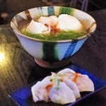 よしもと食堂 - とうふアーサそばと水ギョーザ