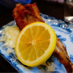 よねさん - アンコウのから揚げ。これも身がふわふわで美味しかった〜(☆´Д`☆)