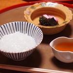 御料理 はやし - おかゆさん・香の物・餡