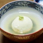 御料理 はやし - 炊き合わせ（ユリ根饅頭・中心部には鴨肉）