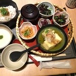 とろ麦 - 京風揚げだし豆腐＋とろろ