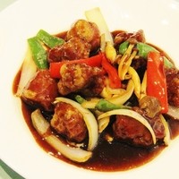 中国料理 桃李 - まろやか黒酢酢豚！！( *´艸｀)
