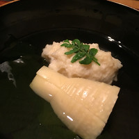 神楽坂 石かわ - お椀：早堀り筍　わかめ