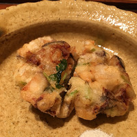 神楽坂 石かわ - 揚げ物：鼈と椎茸、レンコン