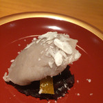 日本料理 幸庵 - 甘味1品目は、海老芋と柚子皮シロップと自家製粒あん。美味しすぎ☆