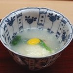 松川 - ふぐ白子と湯葉に蕪餡をかけて
