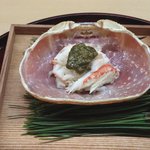 松川 - 間人蟹と蟹味噌の餅米蒸し