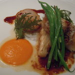 グジとホタテのポアレ