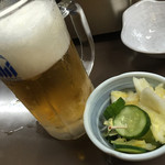 鳥源 - キンキン生ビール&お通し