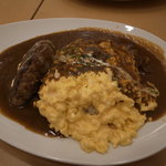 蜂の家 - オムカレー+佐世保ハンバーグハーフ