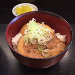 La・麺喰亭 - Dセット(チャーシュー丼、漬物)