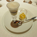 レフェルヴェソンス - 牡丹海老、雲丹、カリフラワー / 蜜柑、ビール1