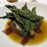 レフェルヴェソンス - 枯葉のよう～喉黒のソテーとカボスのサバイヨン、滝野川牛蒡のピュレ、百合根、黒キャベツ2