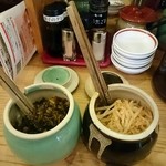 ラーメン龍の家 春日店 - 辛子高菜にもやし…♪