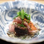 虎白 - 冷し物　金目鯛　椎茸
      