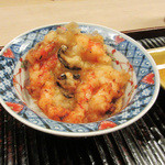 緒方 - 2016.2【9】食事：かき揚げ丼(エビ/長芋/椎茸など)　