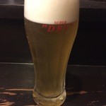 立ち呑み処　たなか屋 - 明石も無濾過生ビールです。