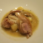 レストラン ラッセ - 28年2月　男爵イモでしか作れない　こだわりのニョッキ　ウチムラサキ　バターのソース