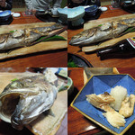 真魚家 - スズキの塩焼き