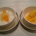 悠悠 - 杏仁豆腐＆マンゴーシャーベット