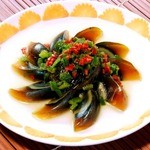 Chilled peppers and Century egg