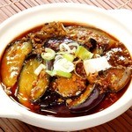 Mapo eggplant stew in clay pot