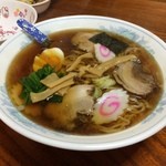 菊の家 - 支那そば(540円)+大盛り(150円)