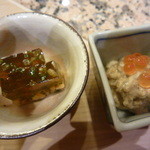 割烹　梅津 - いつもお通しは２品　安定した美味しさ♪