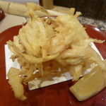 割烹　梅津 - 白エビのかき揚げ