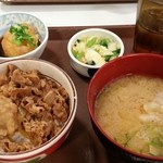 すき家 - おろしポン酢牛丼ミニ盛り＋豚汁お新香セット