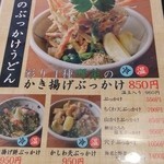 讃岐のおうどん 花は咲く - 彩り４種野菜のかき揚げぶっかけうどん