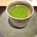 神保町 傳 - 茶碗蒸し　柚子餡、ほうれん草と牡蠣のムース
