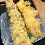 讃岐うどん いわい - ちくわ天 100円とヘルシーとり天 150円