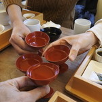 あそらの茶屋 - 2016.02　4人で食前酒で乾杯～！！