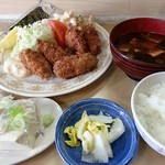 喜八 - かきフライ定食　650円