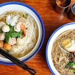 Thai noodle soup soba (rice noodles)