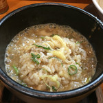 とんこつらーめん ひかり - 2016年2月〜
      季節限定
      魚介豚骨
      〆に石鍋でのおじや風追い飯付き