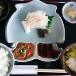 千陽 - 八戸流イカ刺し定食