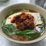 炳記茶檔 - 出前一丁公仔麵 雙拼（肉丁+雞蛋）